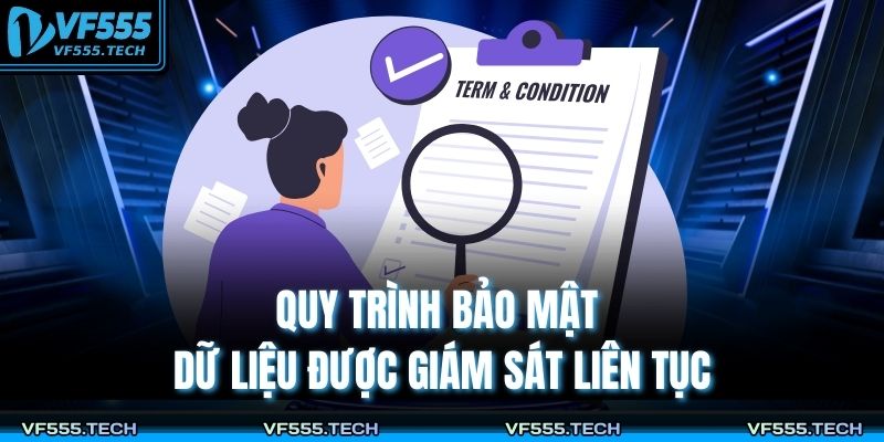 Điều Khoản Và Điều Kiện VF555 2 Quy trình bảo mật dữ liệu được giám sát liên tục